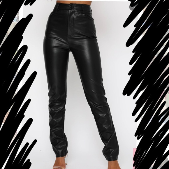 White Fox Boutique Leather Trousers - Picture 2 of 7
